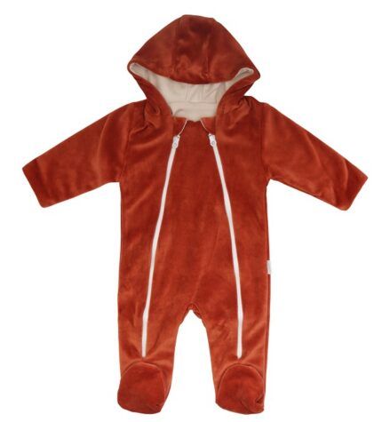 Mamatti Dojčenský overal VELVET, Baby Fox - hnědý, veľ. 68