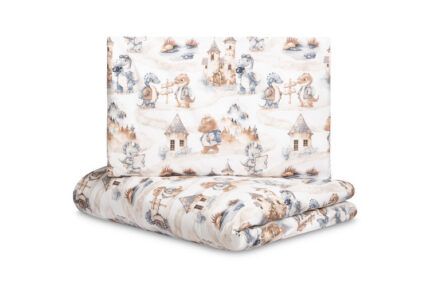 Mušelínové obliečky do postieľky 135x100, Dráčik modrý, jeans