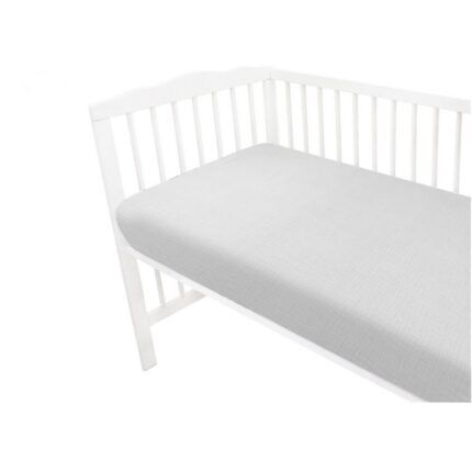 Mušelínové prestieradlo postieľky 60 x 120 NATURE double - šedé