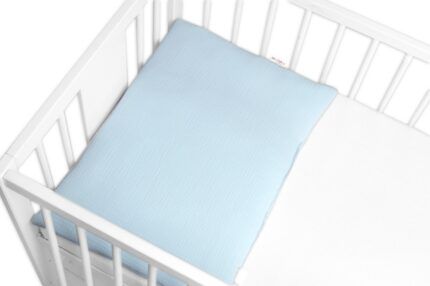 Mušelínový vankúšik s výplňou 40 x 60 cm, Baby Nellys, Maxi, svetlo modrý
