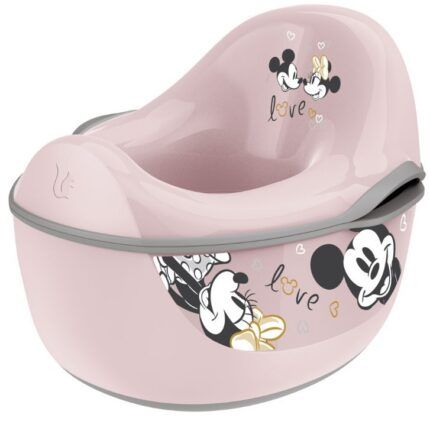 Nočník Minnie Mouse 4 v 1 s protišmykom - púdrovo ružový