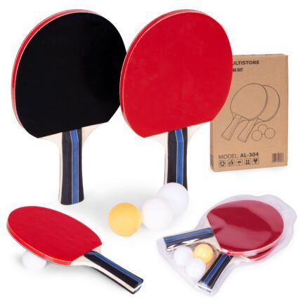 Sada na stolný tenis (pingpong) pre deti - 2 pálky, 3 loptičky