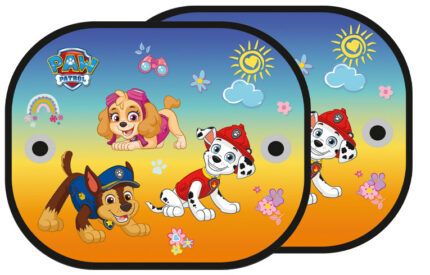 Slnečná clona do auta Paw Patrol – ochrana proti UV – žltá