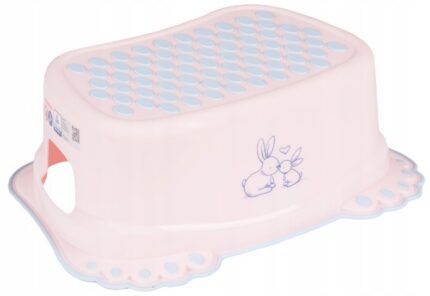 Stolička, schodík s protišmykovou funkciou Tega Baby, Eco Bunny, ružový