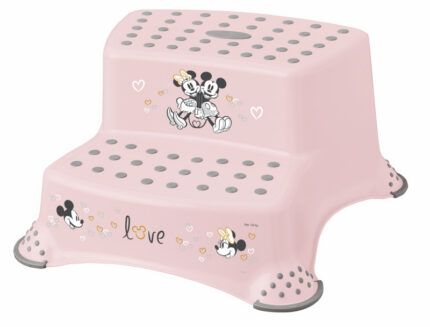 Stolička - schůdky s protišmykovou funkciou - Minnie Mouse, ružová