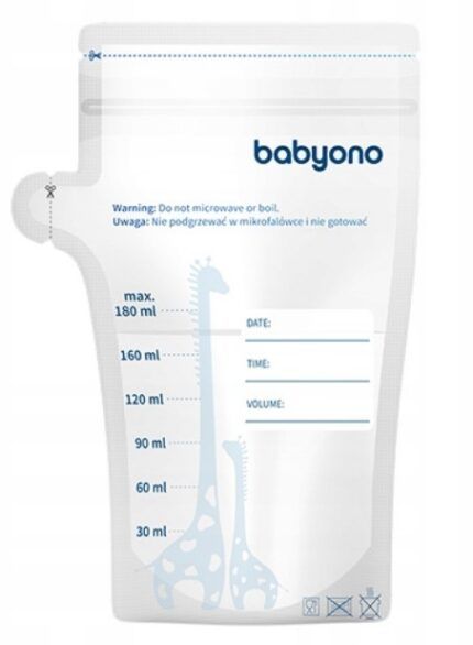 Vrecká na uskladnenie potravy BabyOno, 180 ml - 30ks