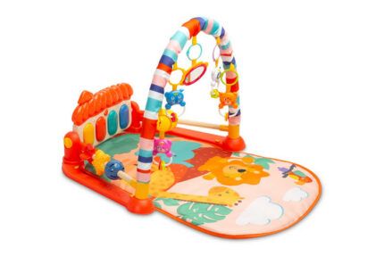 Vzdelávacia edukačná hracia podložka so zvukmi TOYZ ZOO - oranžová