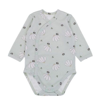 Zavinovacie dojčenské body, Bavlna, Daisy, mätové, veľ. 68