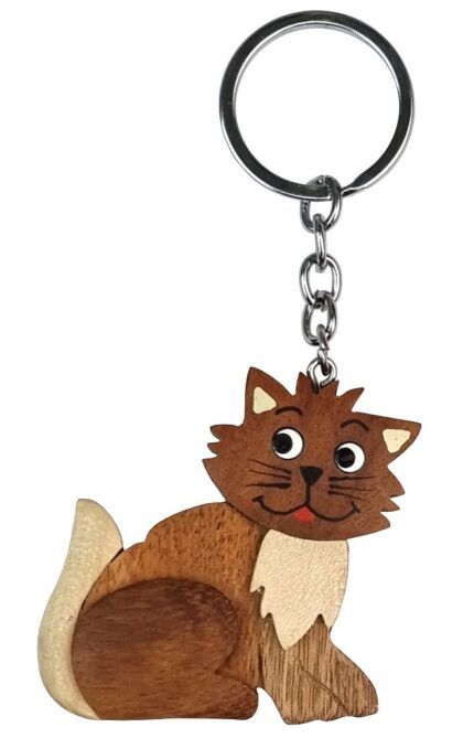 2Kids Toys Drevená kľúčenka veľká Mačka