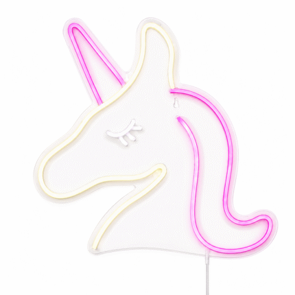 2Kids Toys LED NEON LIGHT lampička Jednorožec ružovobiely