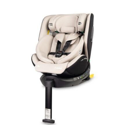 Autosedačka Lumi i-Size 40-150 cm, Isofix, 360 °, rastová, od 0m + do 12 rokov - béžová