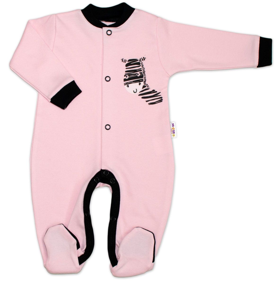 baby-nellys-bavlneny-overal-zebra-ruzovy-vel-68