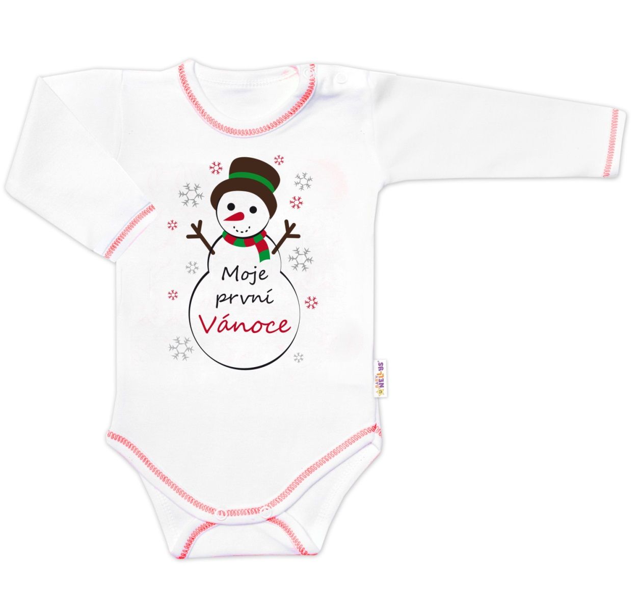 baby-nellys-body-dlhy-rukav-moje-prvni-vanoce-snehuliak-biele