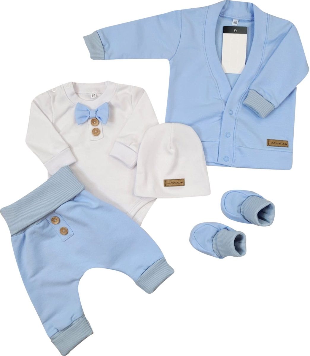 bavlnena-sada-body-nohavice-motylik-a-ciapka-elegant-boy-5d-kazum-modra-biela-vel-80