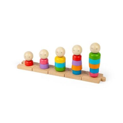 Bigjigs Toys Nasadzovanie Dúhová rodina