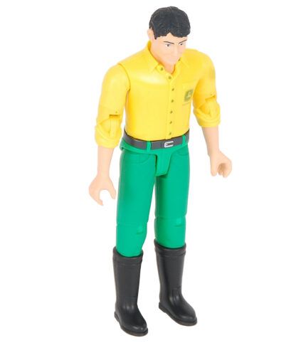 Bruder BWORLD John Deere v žltom triku a zelených nohaviciach
