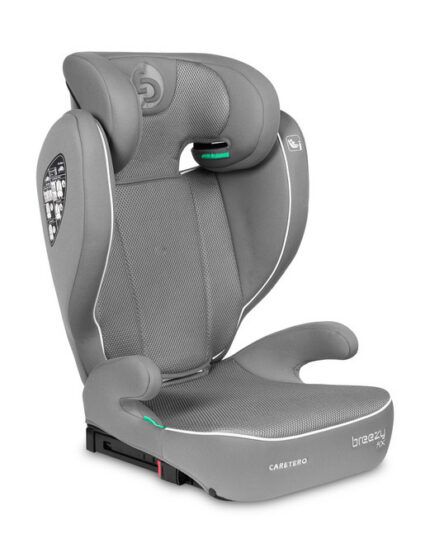 Detská autosedačka Breezy 2v1 s isofixom, 100-150 cm, sivá