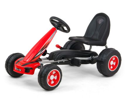 Detská šliapacia motokára Viper - červená, čierna