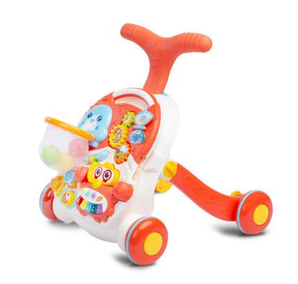 Detské interaktívne chodítko, stolček s príslušenstvom 2v1, TOYZ, oranžové