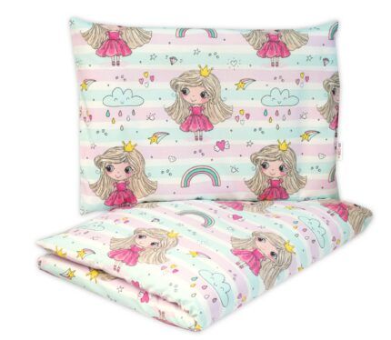 Detské obliečky, bavlna 2D 140x200/70x80 - Dúhová Víla, Baby Nellys, ružové
