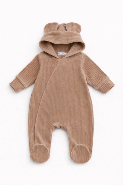 Detský manchestrový overal Teddy - pudrovo béžový, veľ. 68