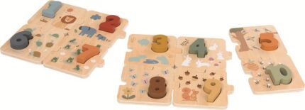 Drevené Puzzle Počítanie so zvieratkami, 20 dielov