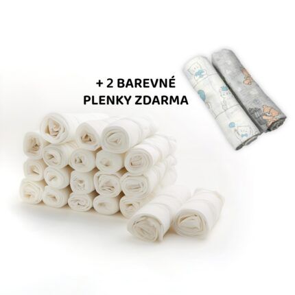 Kvalitné bavlnené plienky TETRA LUX 80x80 cm, 20 ks v balení + 2 zadarmo