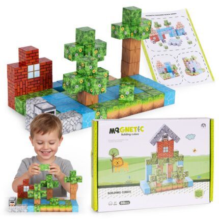 Magnetické konštrukčné kocky pre deti, súprava 88 dielov