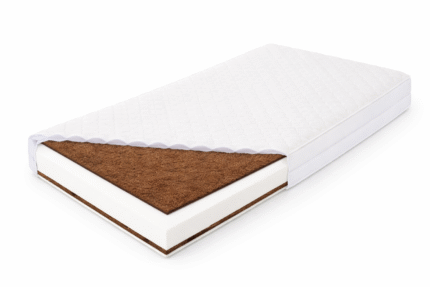 Matrac do postieľky kokos/pena/kokos 120 x 60 cm KOMFORT, Danpol, biela