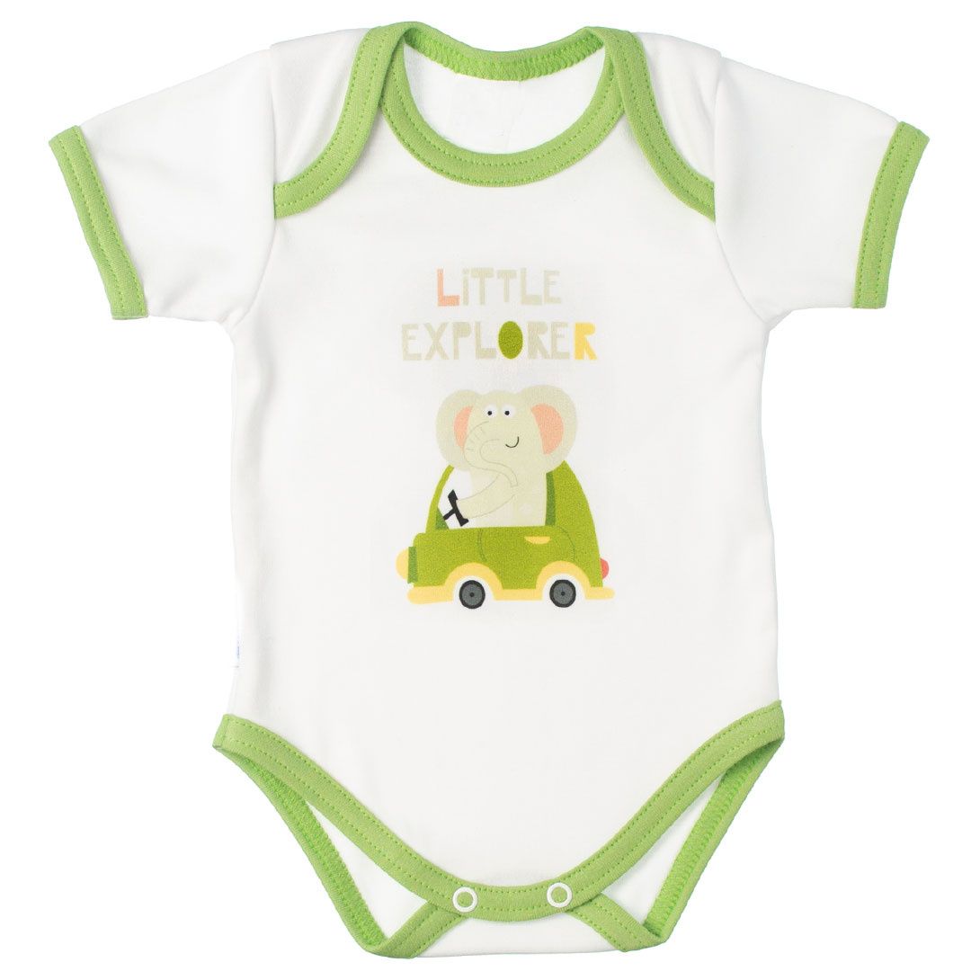 mbaby-bavlnene-body-s-kratkym-rukavom-slonica-little-explorer-bielo-zelene