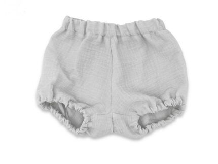 Mušelínové kraťasky NATURE - šedé, veľ. S, 0-12m