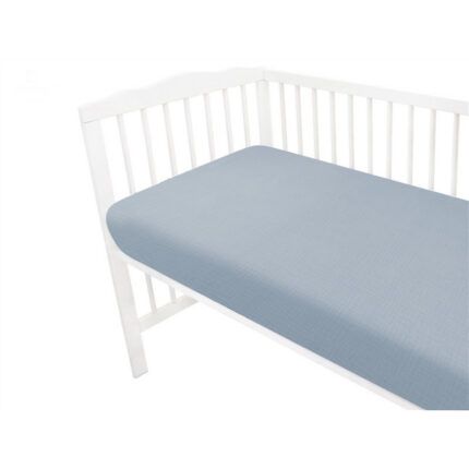 Mušelínové prestieradlo postieľky 60 x 120 NATURE double - jeans