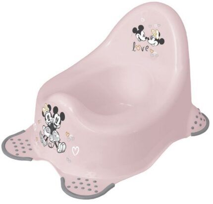 Nočník Minnie Mouse s protišmykom - púdrovo ružový