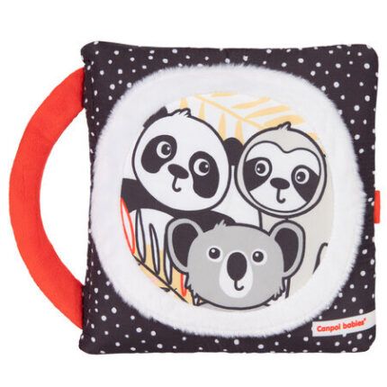 Senzorická knižka pre bábätko BabiesBoo panda s maskotom