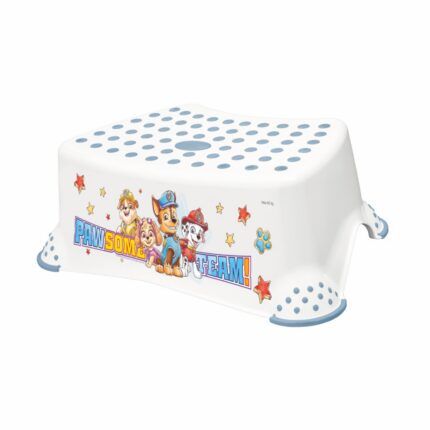 Stolička, schodík s protišmykovou funkciou Paw Patrol Keeeper, biela/modrá