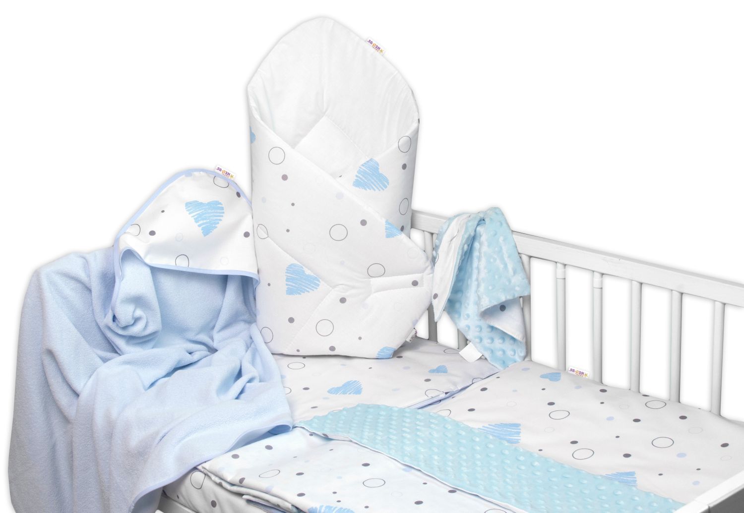 suprava-do-postielky-6d-i-love-boy-baby-nellys-135x100cm-biela-modra
