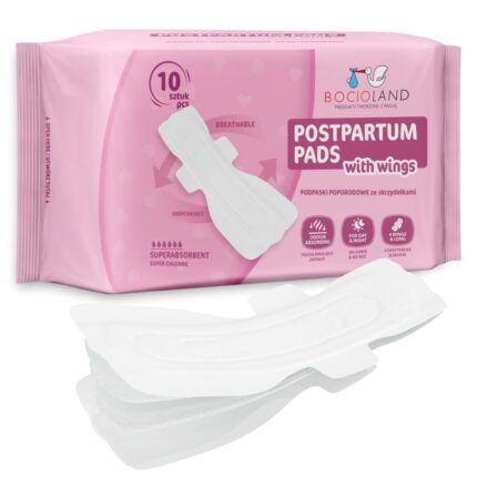 Vysoko absorpčné popôrodné vložky s krídelkami, veľ. L - 10ks