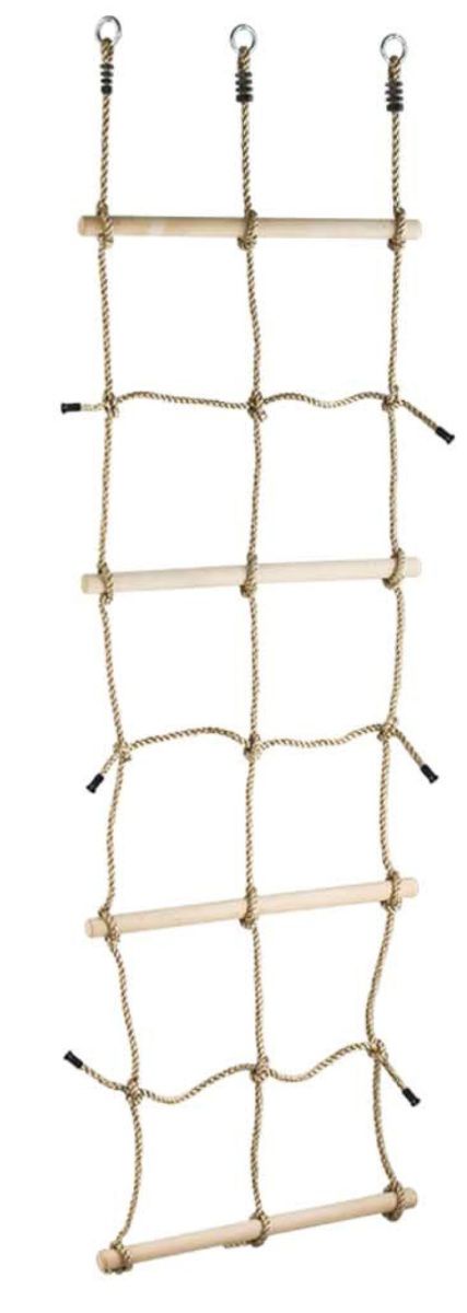 2Kids Toys Šplhacia sieť s drevenými priečkami