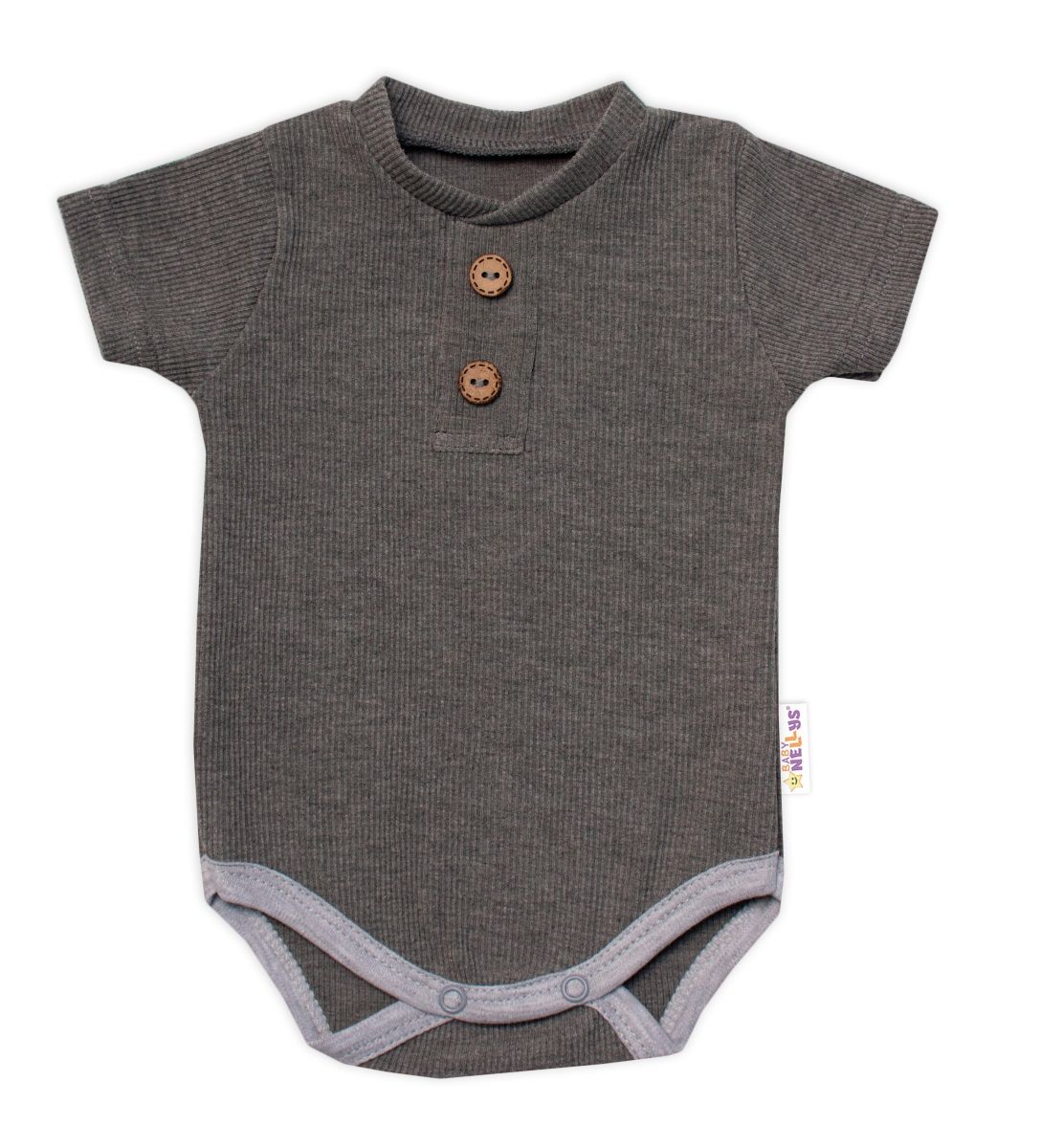 baby-nellys-dojcenske-rebrovane-body-s-gombikmi-kr-rukav-boy-sive-vel-68