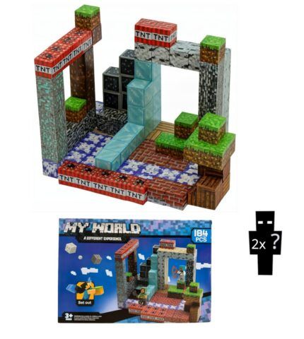 Minecraft Magnetická stavebnica XL Diamond TNT Redstone 184ks