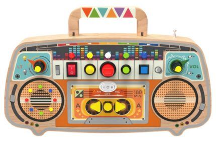 Montessori Activity board Drevené FM rádio