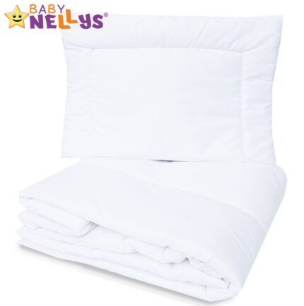 Perinka a vankúš do postieľky 135x100 + 40x60 Baby Nellys - biele