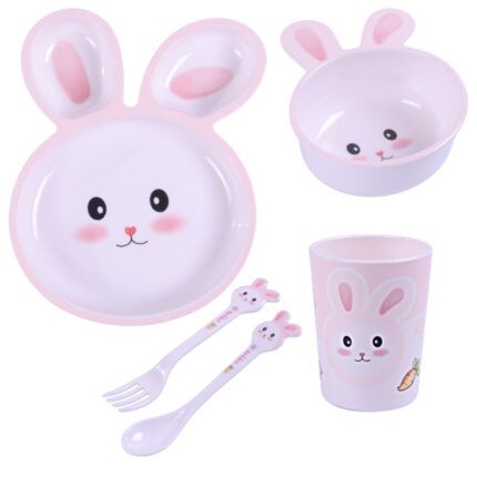 Sada detského riadu 5D pre deti - Bunny