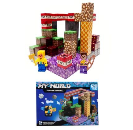 Magnetická stavebnica Minecraft TNT Amethyst Lava building expresion 120ks