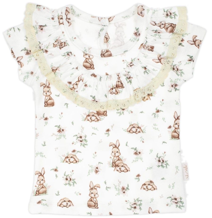 tricko-bavlna-kratky-rukav-s-volanikmi-nicol-bunny-kremove-vel-116